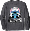 Disney Lilo And Stitch - Batty For Halloween Long Sleeve T-Shirt - Dark Heather Grey
