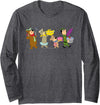 Yogi Bear Marching to the Picnic Long Sleeve T-Shirt - Dark Heather Grey