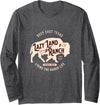 The Jackalope Lazy Land Ranch Buffalo Long Sleeve T-Shirt - Dark Heather Grey