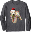 Christmas Gifts by Art Like Wow Santa Polar Bear, Christmas, Men Women Kids, Bear Lover Long Sleeve T-Shirt - Dark Heather Grey