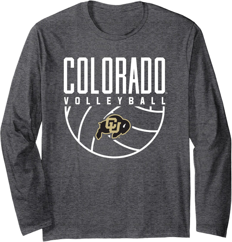 Campus Lab University of Colorado Buffaloes Volleyball Arch Long Sleeve T-Shirt - Dark Heather Grey