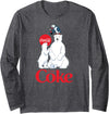 Coca-Cola Company Coca-Cola - Polar Bears And Coca-Cola Long Sleeve T-Shirt - Dark Heather Grey