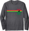 Reggae Music Rastafari Apparel Co. Reggae Rastafari Bless Up Lion Of Judah Rasta Gift Long Sleeve T-Shirt - Dark Heather Grey