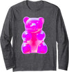 Urban Empyre Pink Gummy Bear Long Sleeve T-Shirt - Dark Heather Grey