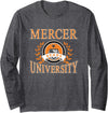 Elite Authentics Mercer Bears Laurels Logo Officially Licensed Long Sleeve T-Shirt - Dark Heather Grey
