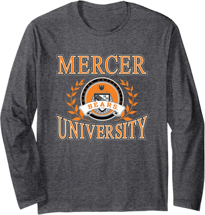Mercer Bears Laurels Logo Officially Licensed Long Sleeve T-Shirt
