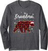 Funny Bear Family Matching Pajamas Team Santa HBL Bear Red Plaid Grandma Christmas Xmas Lights Buffalo Pajama Long Sleeve