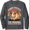 Guinea Pig Gift Guinea Pig Accessories & Stuff Cute Guinea Pig Art for Men Women Adult Guinea Pig Lover Long Sleeve T-Shirt - Dark Heather Grey