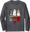 Rabbit Halloween Reflect Mirror Bunnies Long Sleeve Shirt in Dark Heather Grey