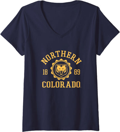Northern Colorado Bears Stamp Navy Officially Licensed V-Neck T-Shirt