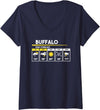 Buffalo 5 Days Forecast Tees Womens Buffalo 5 Days Forecast V-Neck T-Shirt - Navy Blue