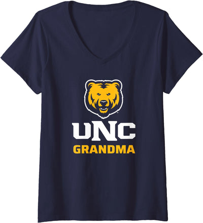 Womens University of Northern Colorado Bears Grandma V-Neck T-Shirt