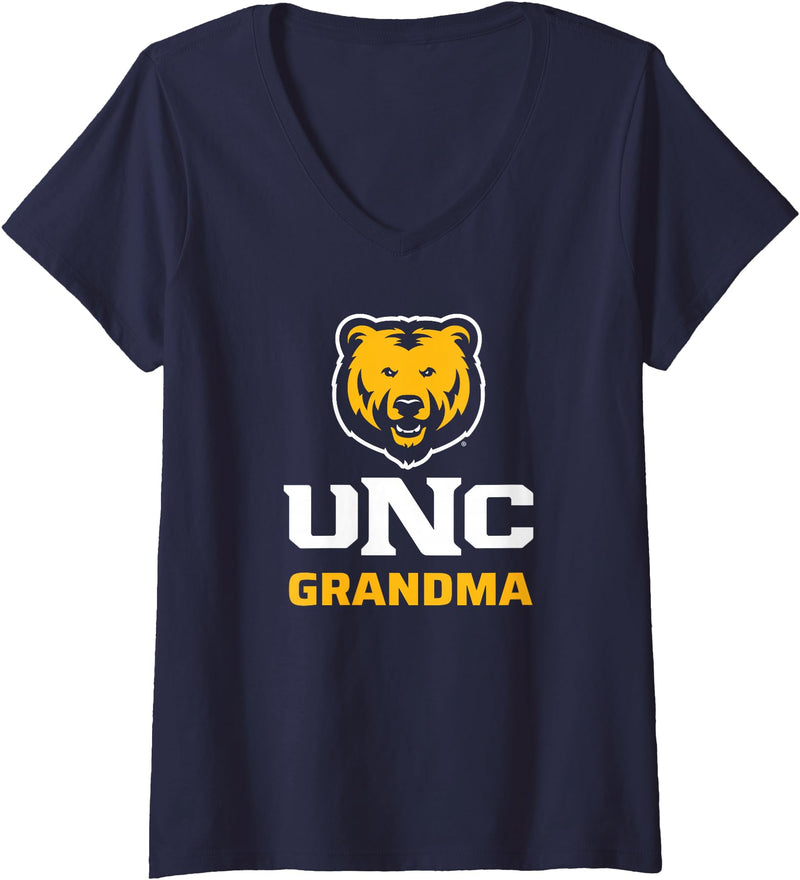 Campus Lab Womens University of Northern Colorado Bears Grandma V-Neck T-Shirt - As Pictured