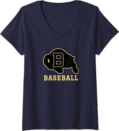 Buffalo High School Buffalo Wy 82834 Women's Wy Logo School V-Neck T-Shirt