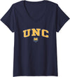 Elite Authentics Womens Northern Colorado Bears Arch Over Navy Officially Licensed V-Neck T-Shirt - As Pictured
