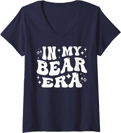 Women's In My Bear Era School Mascot Spirit Wildlife Animal Love V-Neck T-Shirt