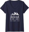 Bear Lake Utah Gifts Womens Bear Lake Utah Gift V-Neck T-Shirt - Navy Blue