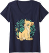 Disney Womens The Lion King - Nala V-Neck T-Shirt - Navy Blue