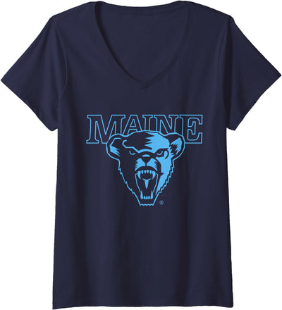 Women's Maine Black Bears | Official NCAA University of | SMLMNE001 V-Neck T-Shirt