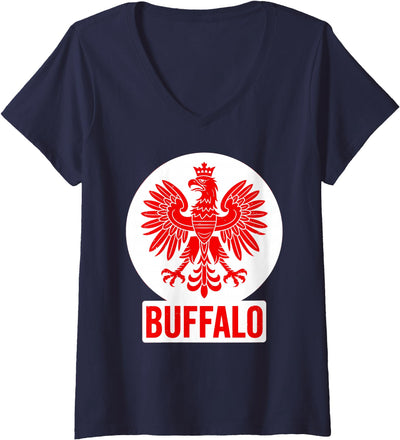 Polish Pride Buffalo Women's Dyngus Day Buffalo Ny V-Neck T-Shirt