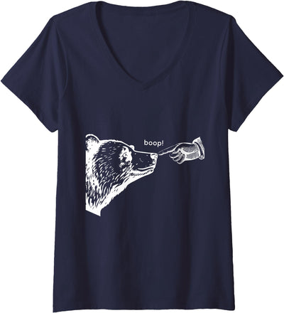 Womens Boop the Bear V-Neck T-Shirt