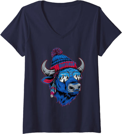 Buffalo Buffallo Lover Kids Boys Womens Buffalo New V-Neck T-Shirt