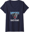 Campus Lab Womens University of Maine Black Bears Large V-Neck T-Shirt - As Pictured