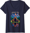 Wildlife Preserve Grand Teton Grizzly Bear Gifts Womens Grizzly 399 Bear Lovers Queen Of The Tetons National Park V-Neck T-Shirt - Navy Blue
