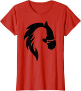 Happy Dog Merch Horse Lover Women Girl Western Gift T-Shirt - Red