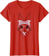 Happy Easter Bunny Easter Eggs Rabbit Easter Rabbit T-Shirt in Red