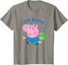 Kids Peppa Pig George Pig Little Brother Backpack T-Shirt - Slate Grey