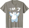 7 years old 7th birthday Polar Bear 7 Years old 7 birthday Polar Bears Boy girl Polar Bear T-Shirt - Slate Grey