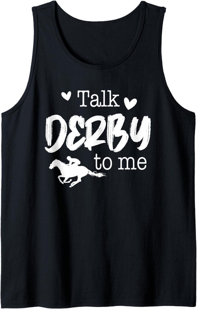 Funny Horse Racing Vintage Talk Derby To Me Tank Top