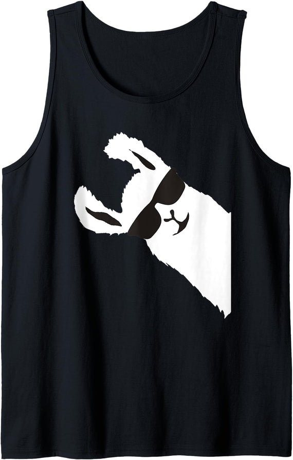LLAMA ALPACA MEN WOMEN BOY GIRL KIDS LLAMA ALPACA Tank Top - Black