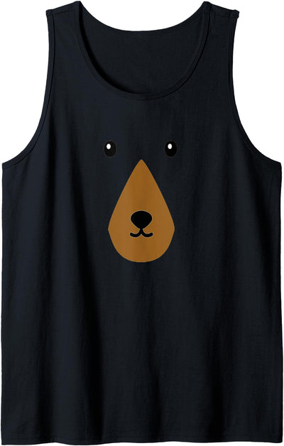 BEAR | Black Bear Face Halloween Costume Tank Top