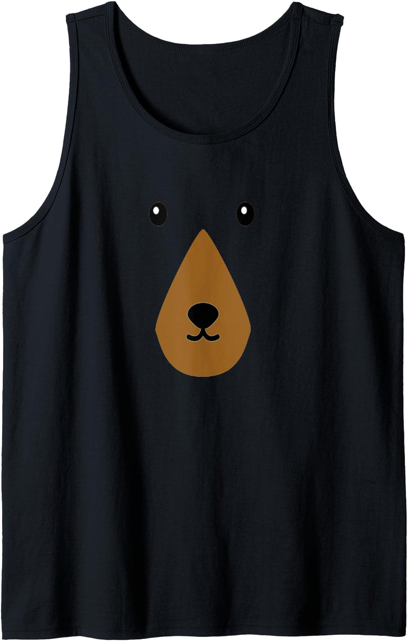 !RALUPOP BEAR | Black Bear Face Halloween Costume Tank Top - As Pictured
