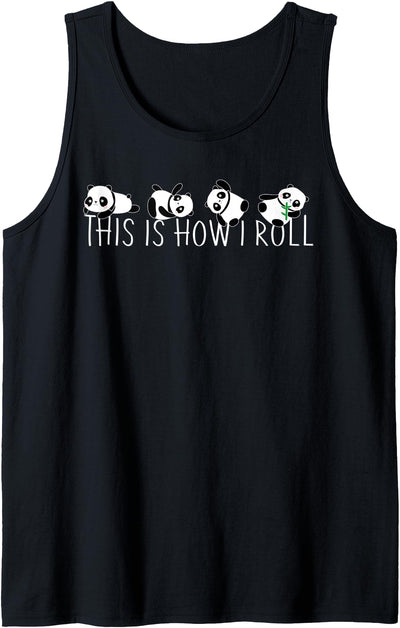 Cute Kawaii Bear Panda Family Funny This Is How I Roll Tank Top