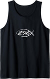 Christianity Jesus Fish Faith Jesus Fish Design for Christian Believers Tank Top - Black