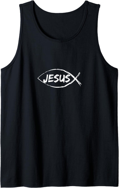 Jesus Fish Design for Christian Believers Tank Top