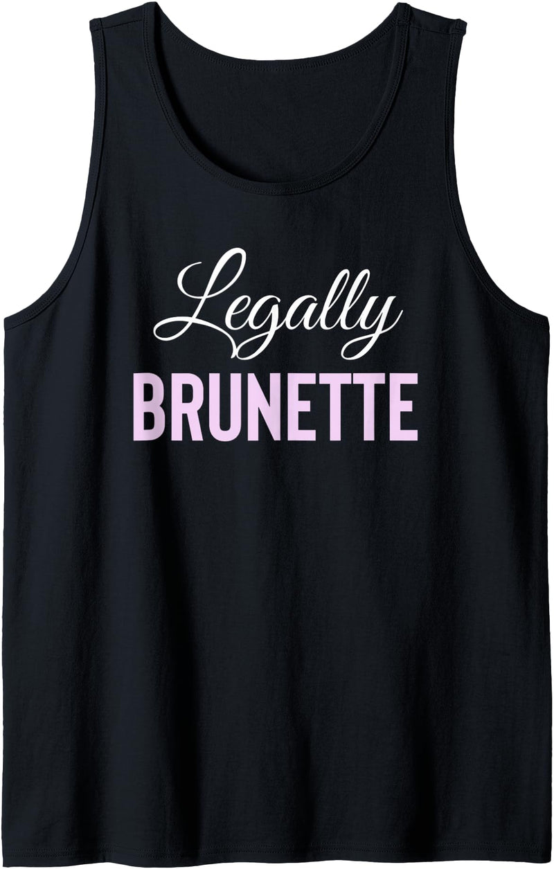 Bailey Bear Apparel Legally Brunette Lawyer Attorney Law School Tank Top - Black