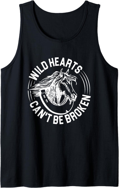 Wild Hearts Cant Be Broken Horses Jumping Horse Riding Tank Top