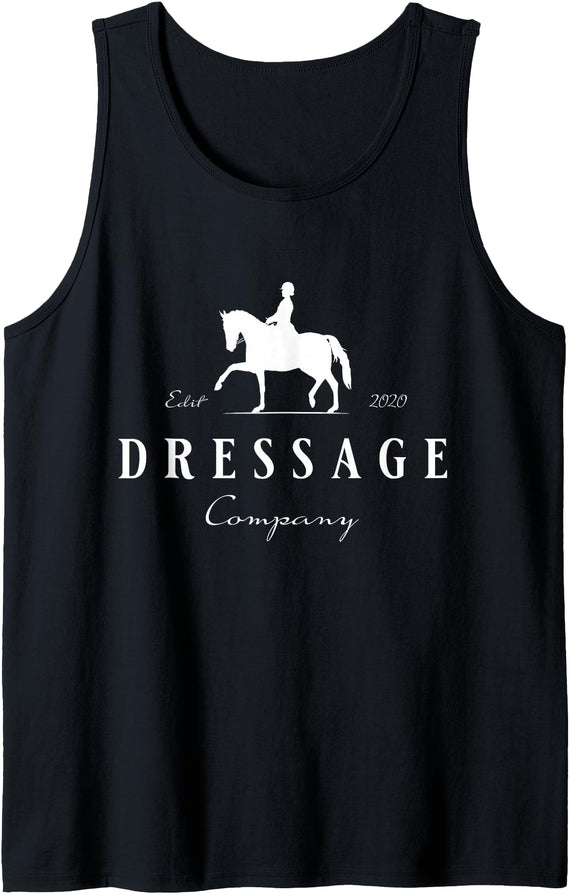 Dressur Pferd mit Dressurreiterin - Dressage Dressage Horse - Dressage Riding Horses Dressage Rider Tank Top - Black