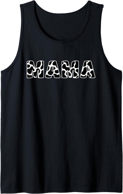 Balari Cute Mama Cow Mom Animal Pattern Cow Lover Tank Top