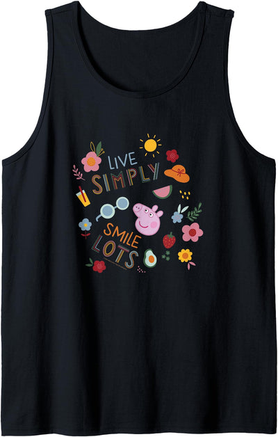 Live Simply Smile Lots Beautiful Colorful Collage Tank Top