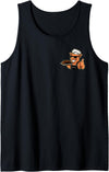 Vintage Funny Cool Pig Chef BBQ Season Men Dad Smokin' Meats and Clapping Cheeks BBQ Funny Pig Chef 2 Sided Tank Top - Black