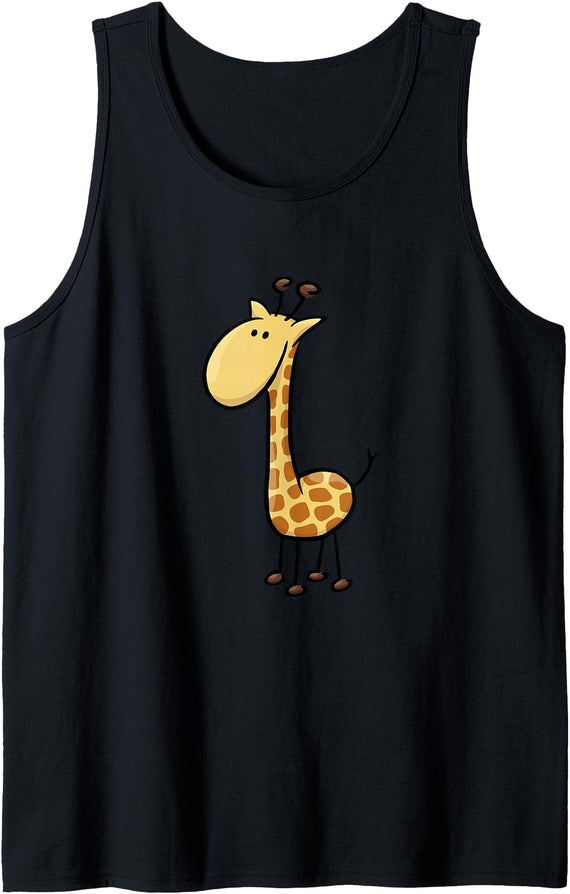Skizzenmonster Giraffe Lover Gifts Cool Cartoon Animal Cute Giraffe Tank Top - Black