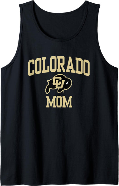 Cow Elite Authentics Colorado Buffaloes Mom Icon Black Tank Top