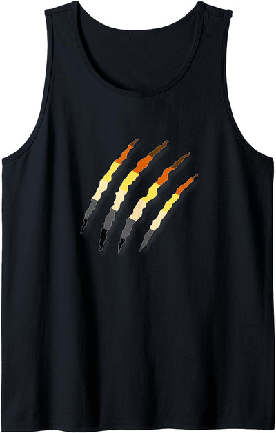 LGBT Gay Bear Pride For Men - Bear Paw Scratch Cub Tank Top