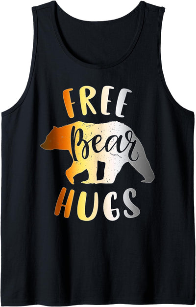 Mens Bear Community, Free Bear Hugs, Funny Gay Bear Pride Tank Top