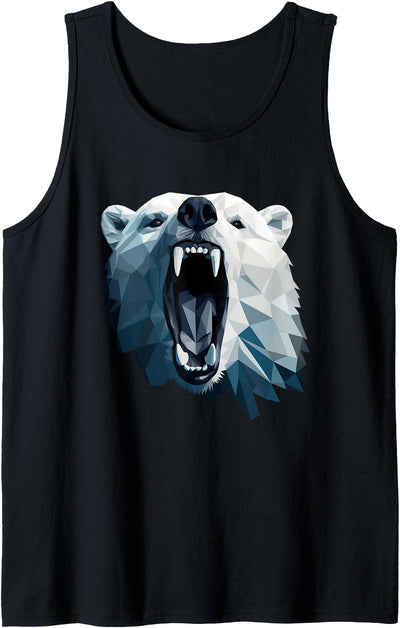 Crowed polar bear Apparel Geometric Style Polar Bear Tank Top